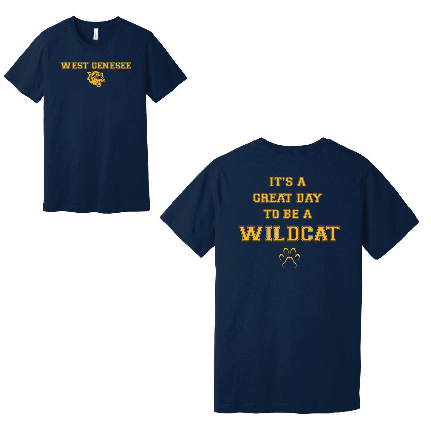 West Genesee Wildcats Paw "Great Day" T-Shirt