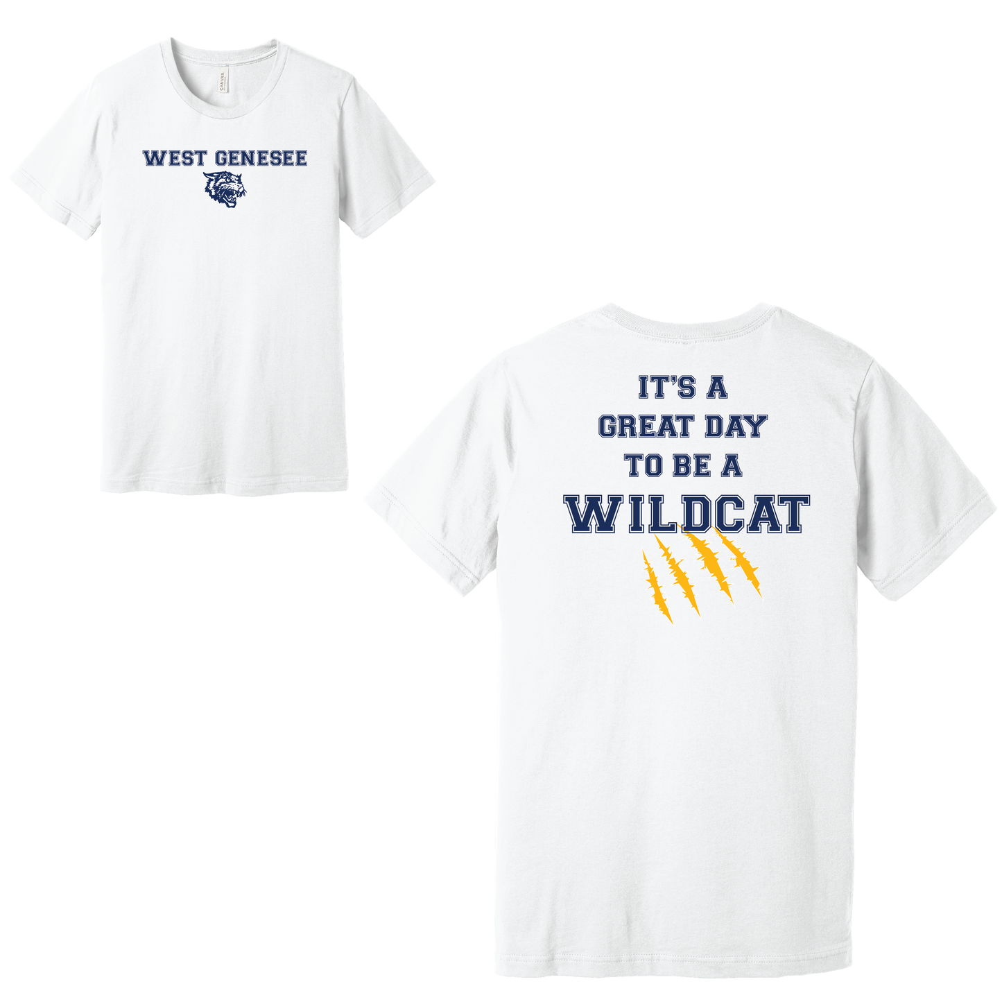 West Genesee Wildcats Claw Mark "Great Day" T-Shirt