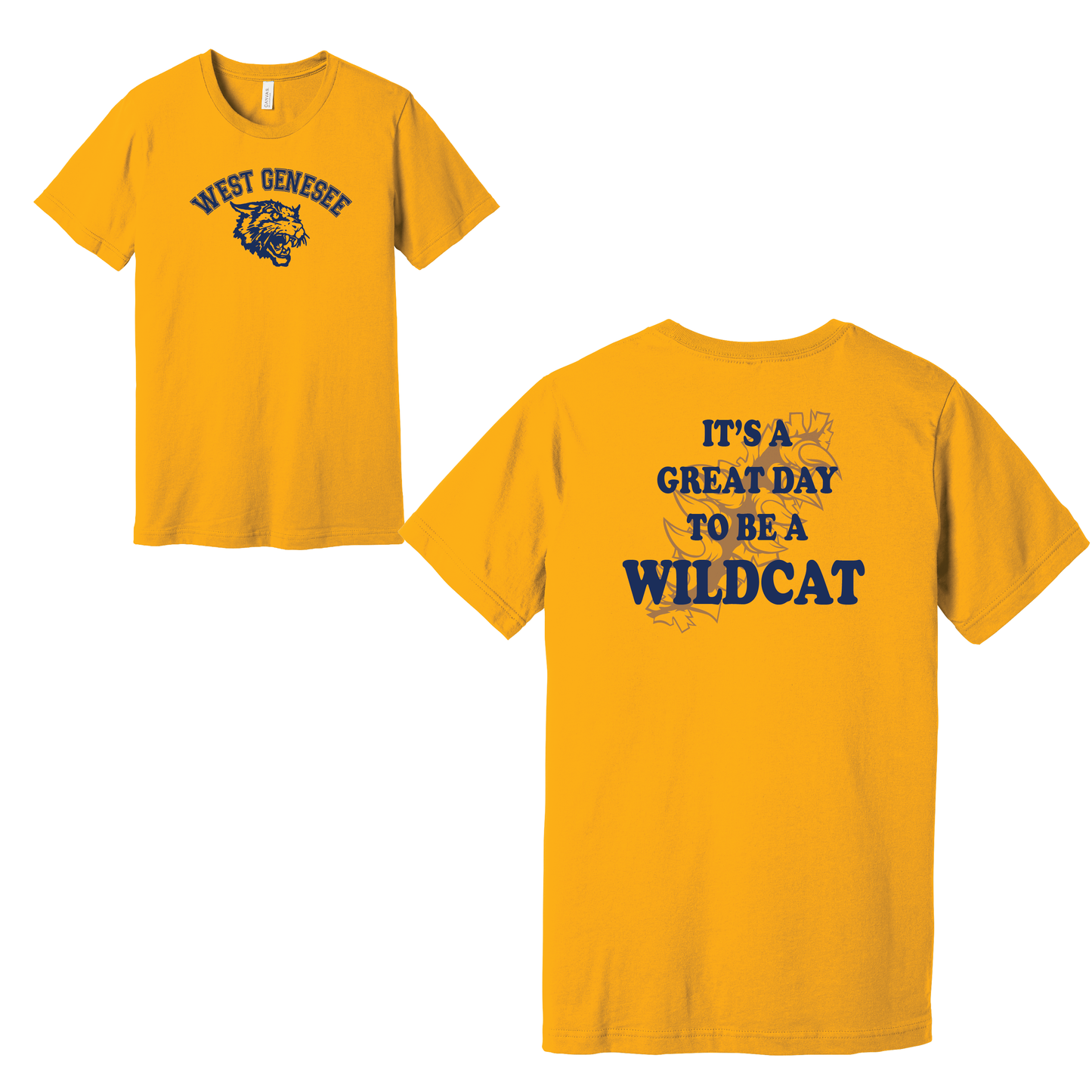 West Genesee Wildcats Arch Logo "Great Day Claw Tear" T-Shirt