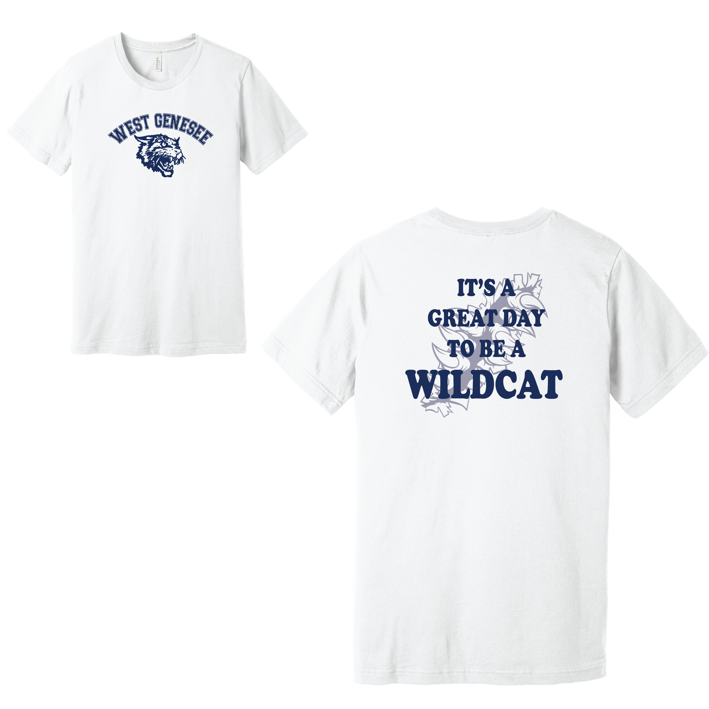 West Genesee Wildcats Arch Logo "Great Day Claw Tear" T-Shirt