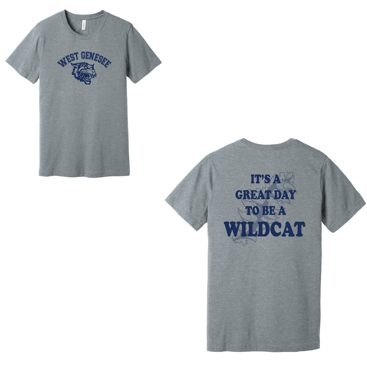 West Genesee Wildcats Arch Logo "Great Day Claw Tear" T-Shirt