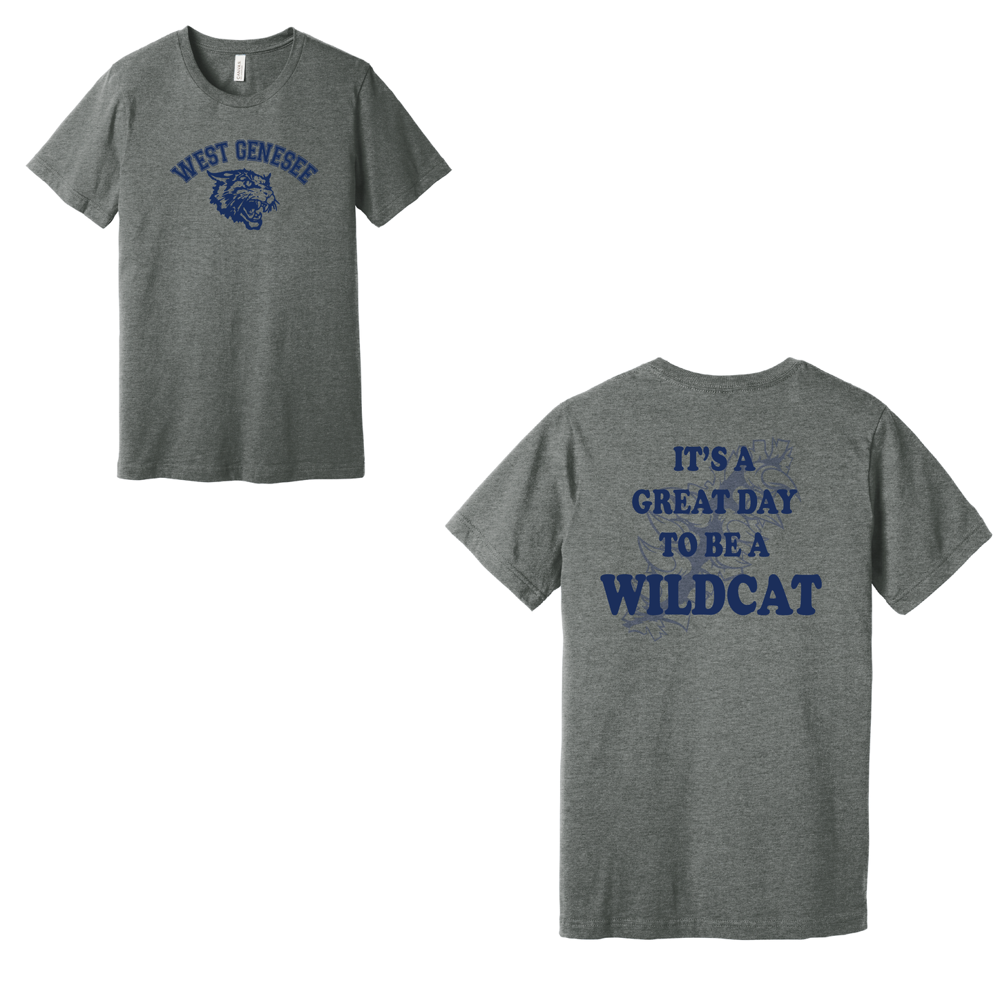 West Genesee Wildcats Arch Logo "Great Day Claw Tear" T-Shirt