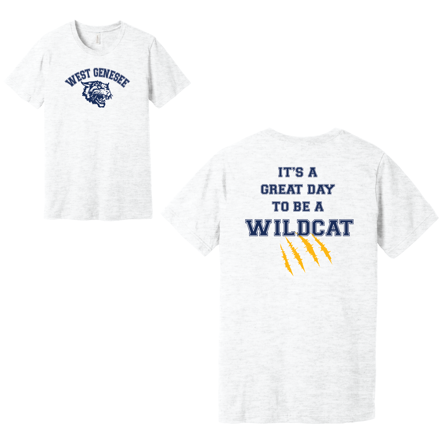 West Genesee Wildcats Arch Logo "Great Day Claw Mark" T-Shirt