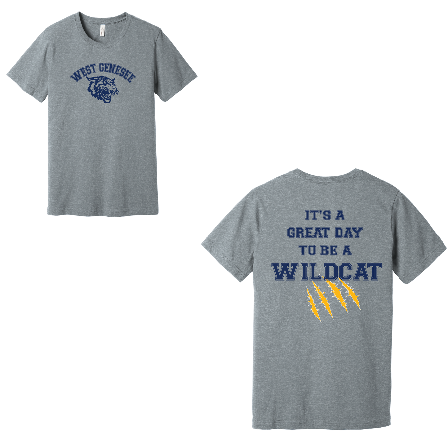 West Genesee Wildcats Arch Logo "Great Day Claw Mark" T-Shirt