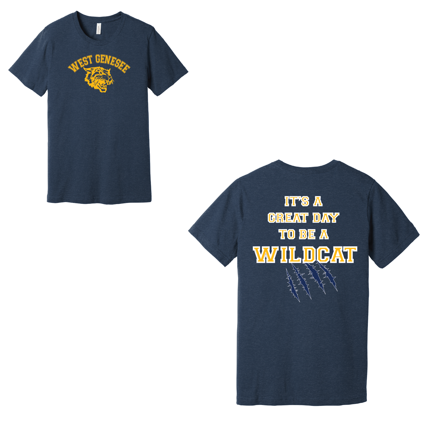West Genesee Wildcats Arch Logo "Great Day Claw Mark" T-Shirt