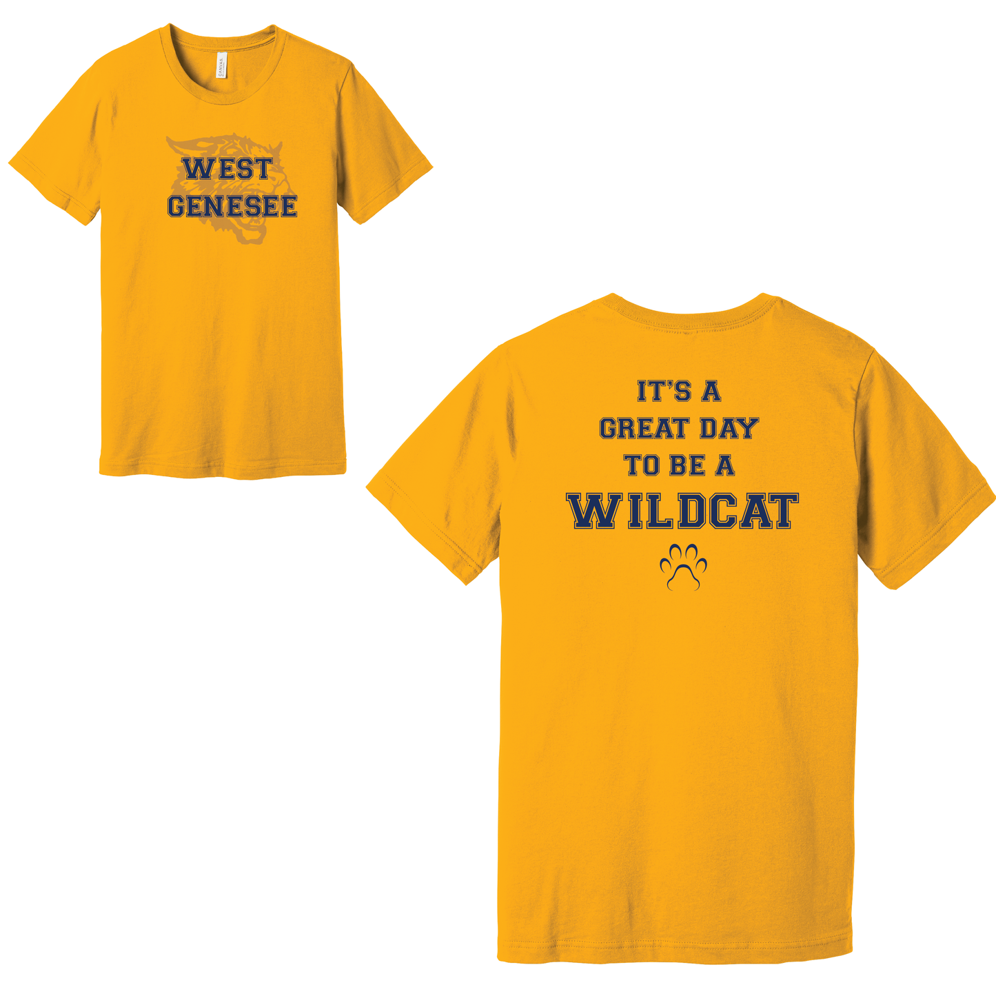 West Genesee Wildcats Shadow Mascot "Great Day Paw" T-Shirt