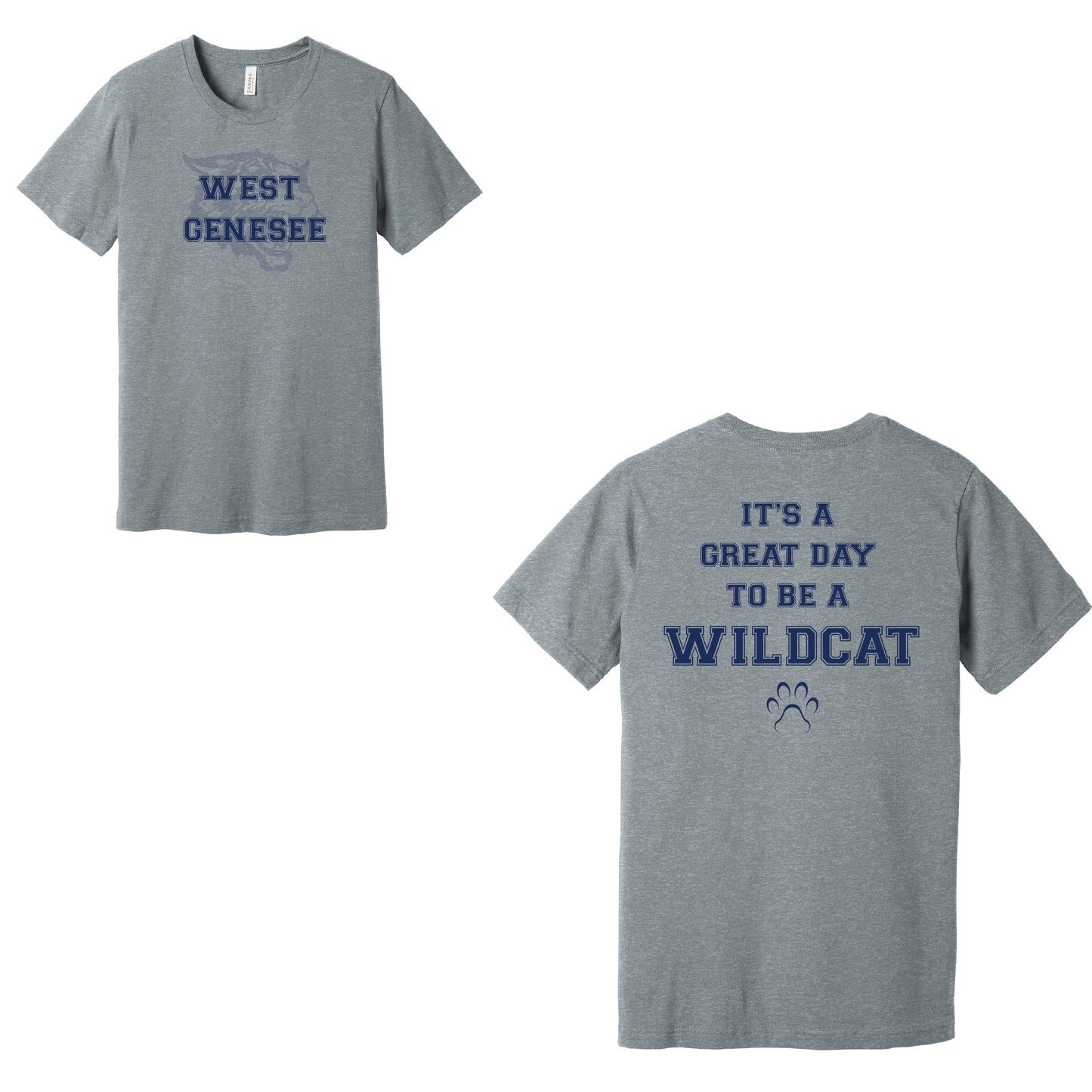West Genesee Wildcats Shadow Mascot "Great Day Paw" T-Shirt