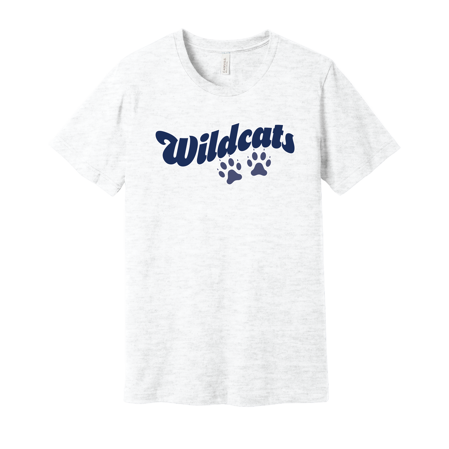 West Genesee Wildcats Paw Prints Script T-Shirt