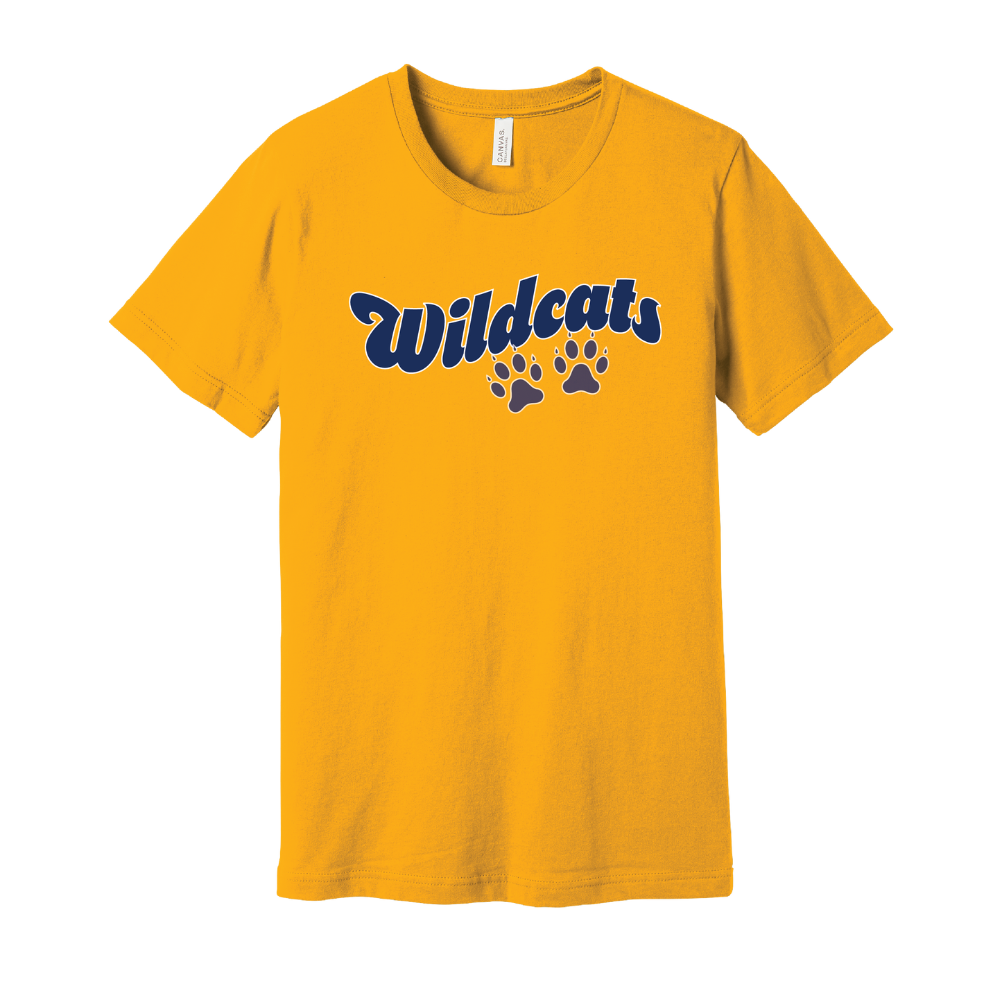 West Genesee Wildcats Paw Prints Script T-Shirt
