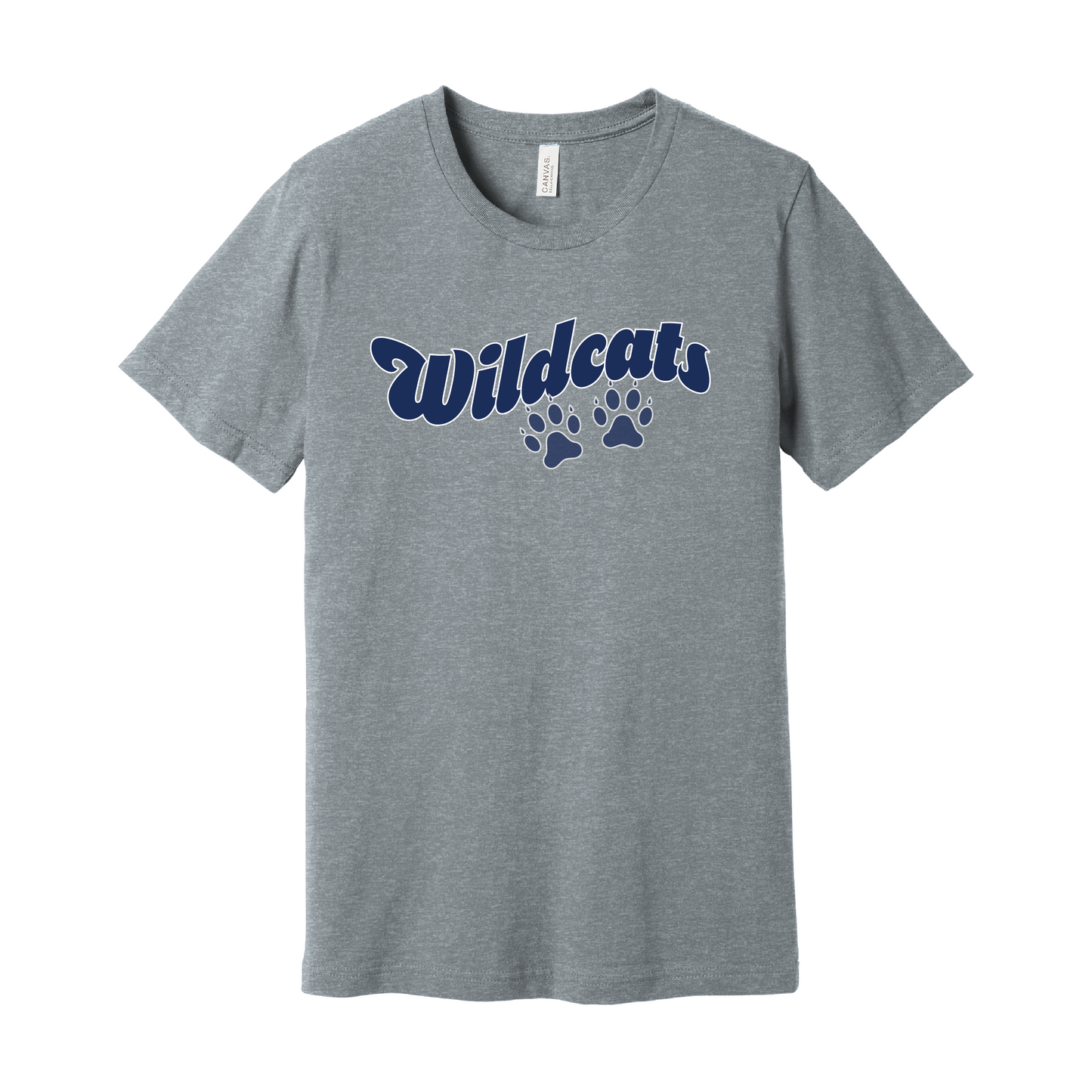 West Genesee Wildcats Paw Prints Script T-Shirt