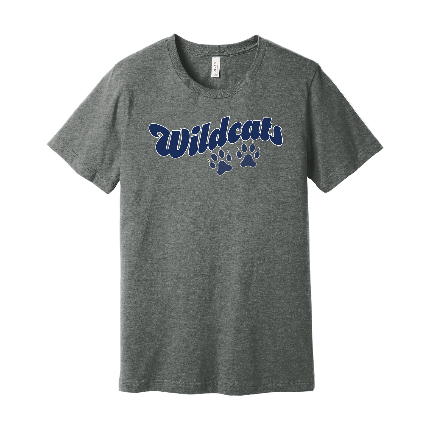 West Genesee Wildcats Paw Prints Script T-Shirt