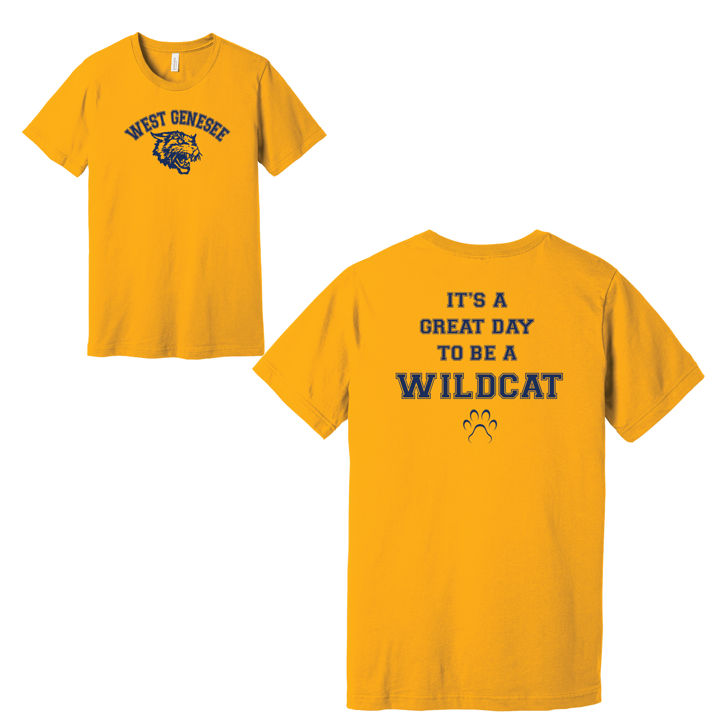 West Genesee Wildcats Arch Logo "Great Day Paw" T-Shirt