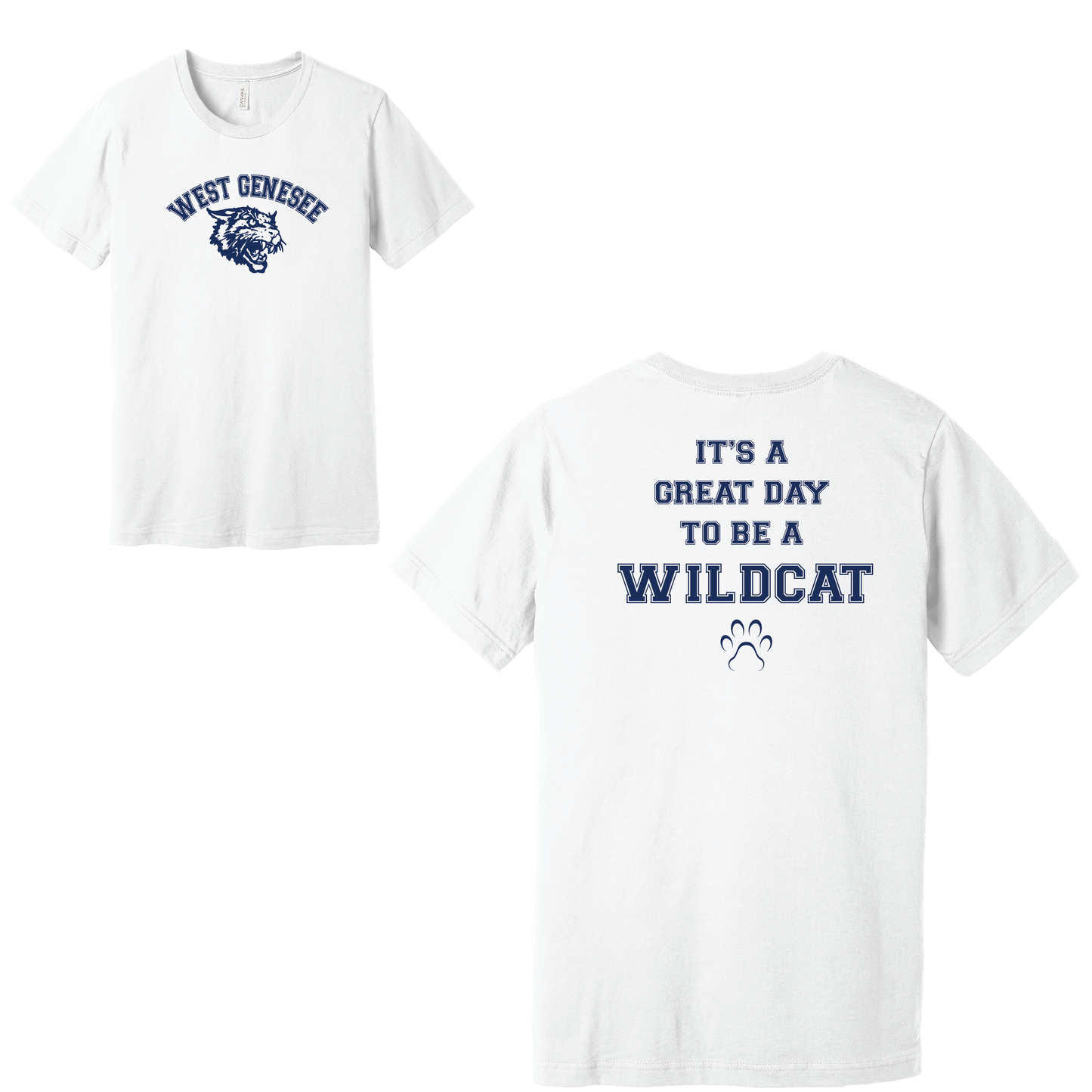 West Genesee Wildcats Arch Logo "Great Day Paw" T-Shirt