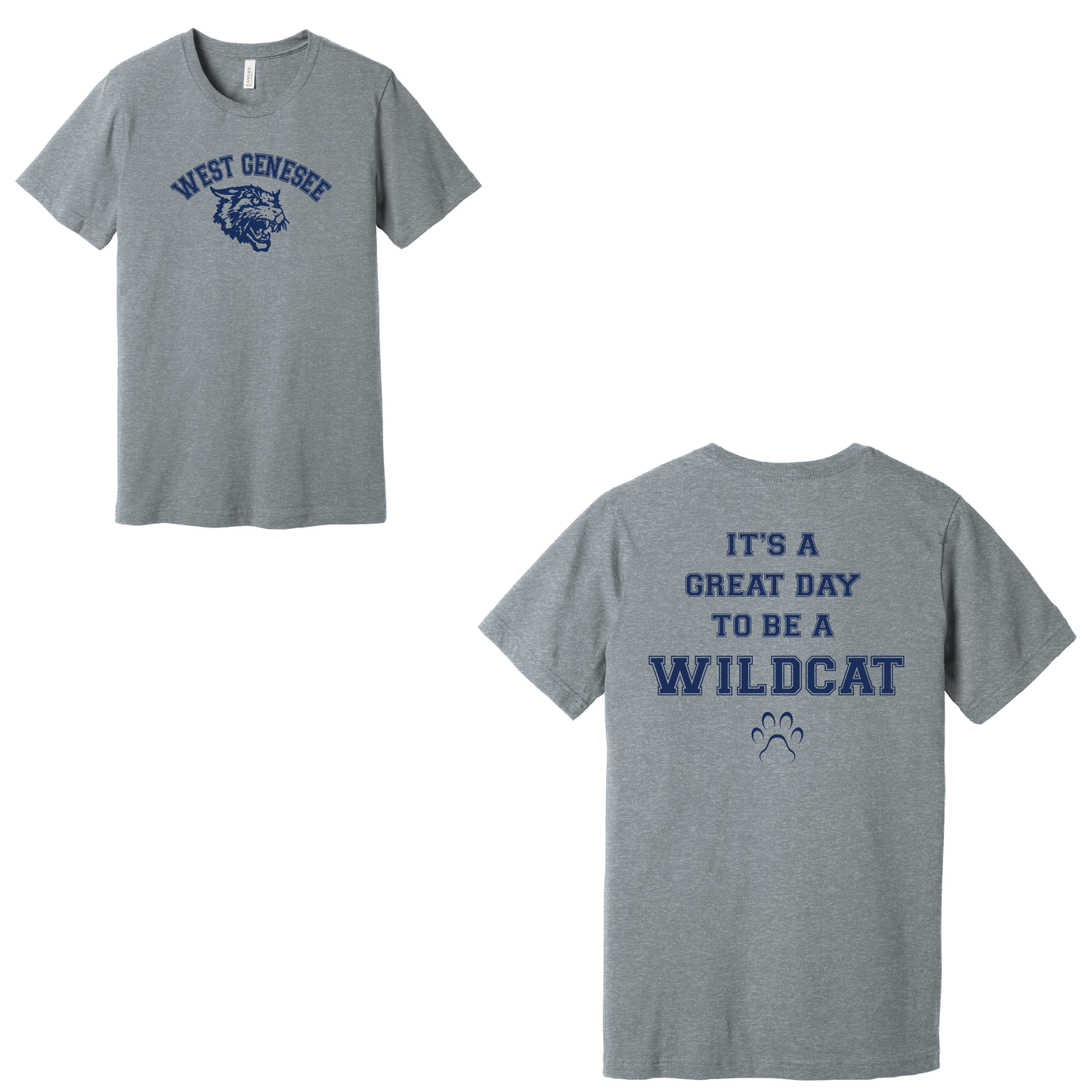 West Genesee Wildcats Arch Logo "Great Day Paw" T-Shirt