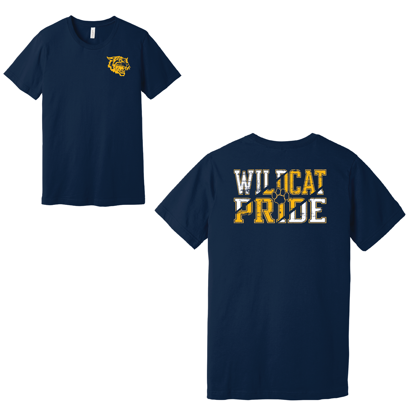 West Genesee Wildcats “Wildcat Pride” T-Shirt – Paw Print Lettering