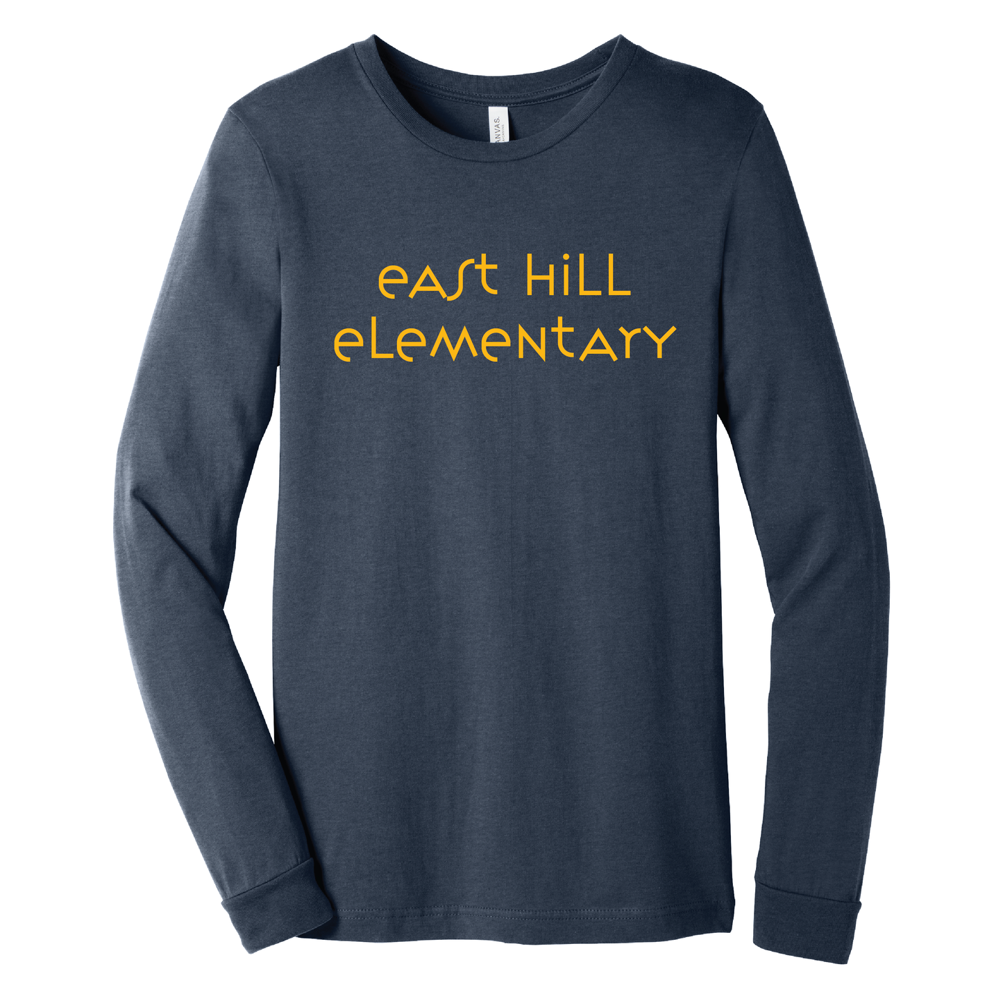 East Hill Elementary Modern Font Long Sleeve T-Shirt