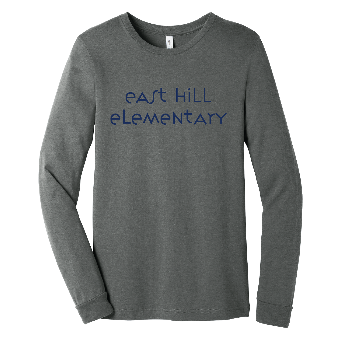 East Hill Elementary Modern Font Long Sleeve T-Shirt