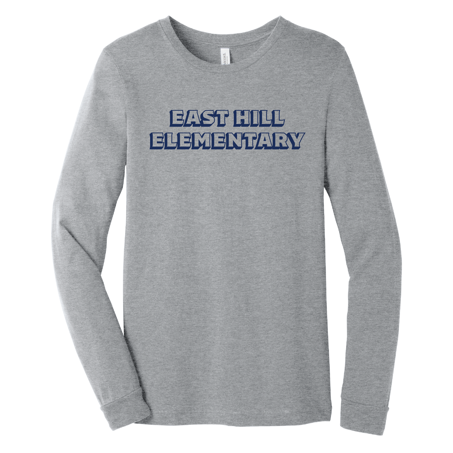 East Hill Elementary Bold Outline Long Sleeve T-Shirt