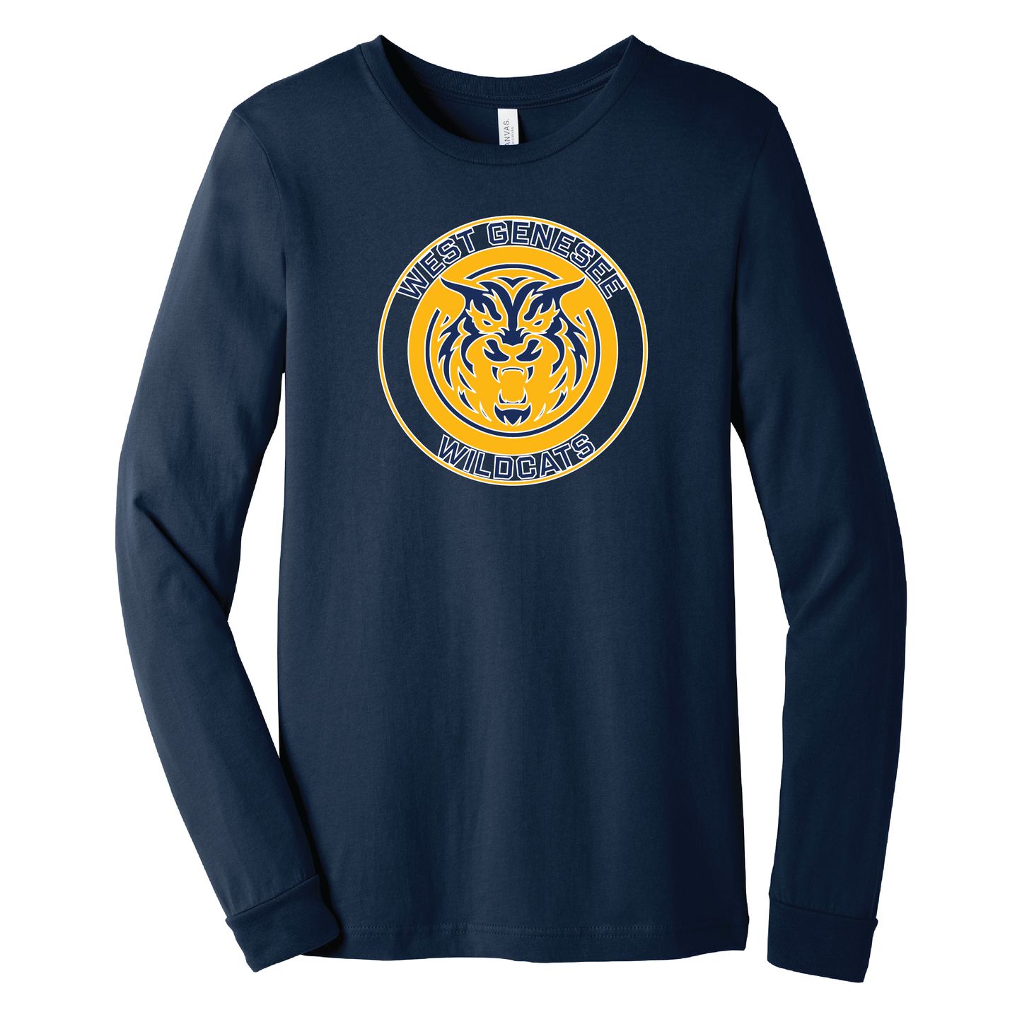 West Genesee Wildcats Mascot Long Sleeve T-Shirt