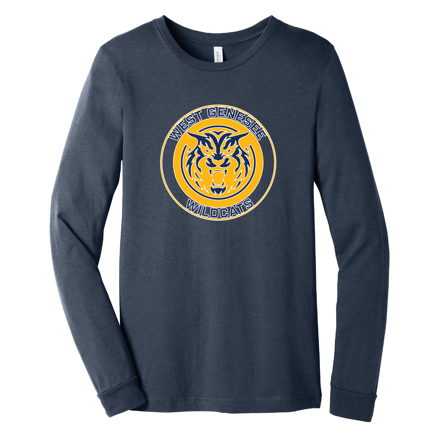 West Genesee Wildcats Mascot Long Sleeve T-Shirt