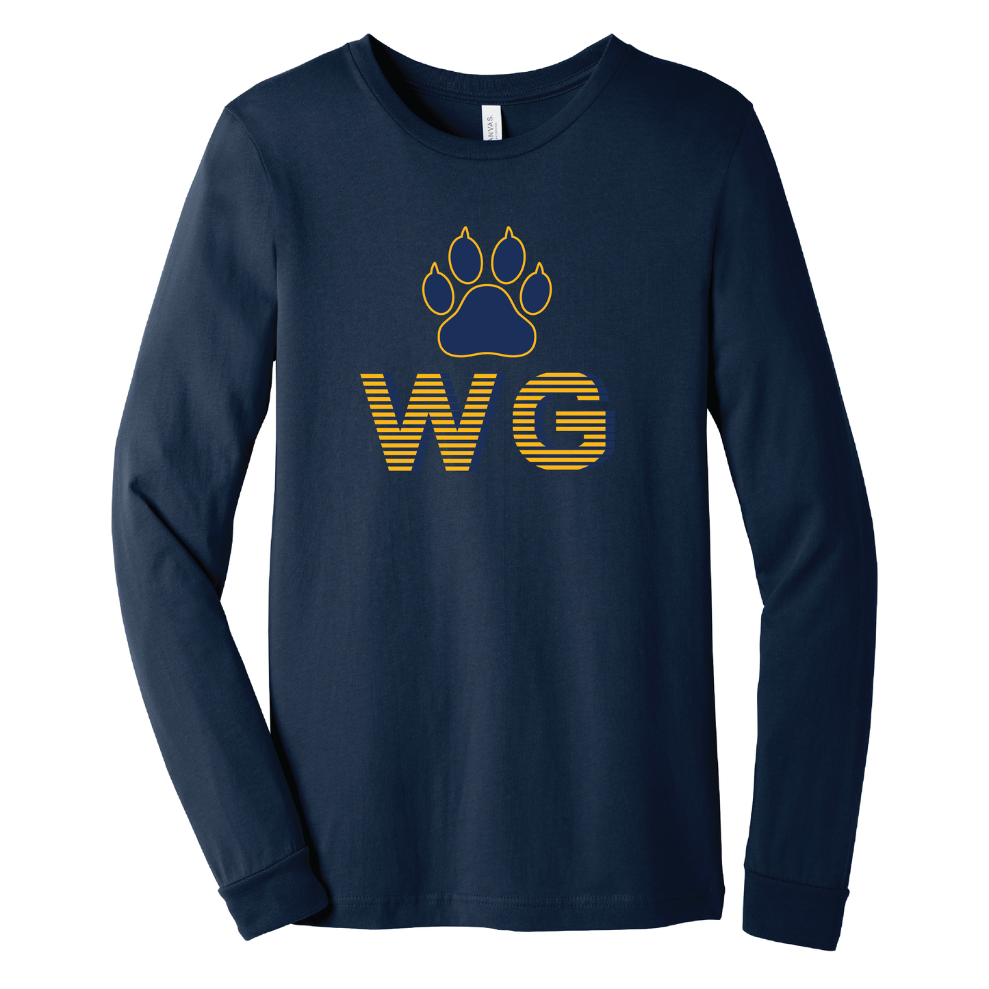 West Genesee Wildcats "Stacked Paw" Long Sleeve T-Shirt