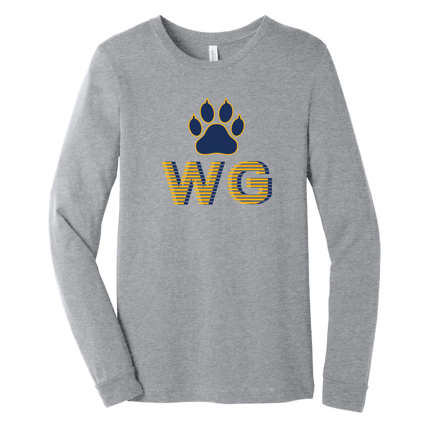 West Genesee Wildcats "Stacked Paw" Long Sleeve T-Shirt