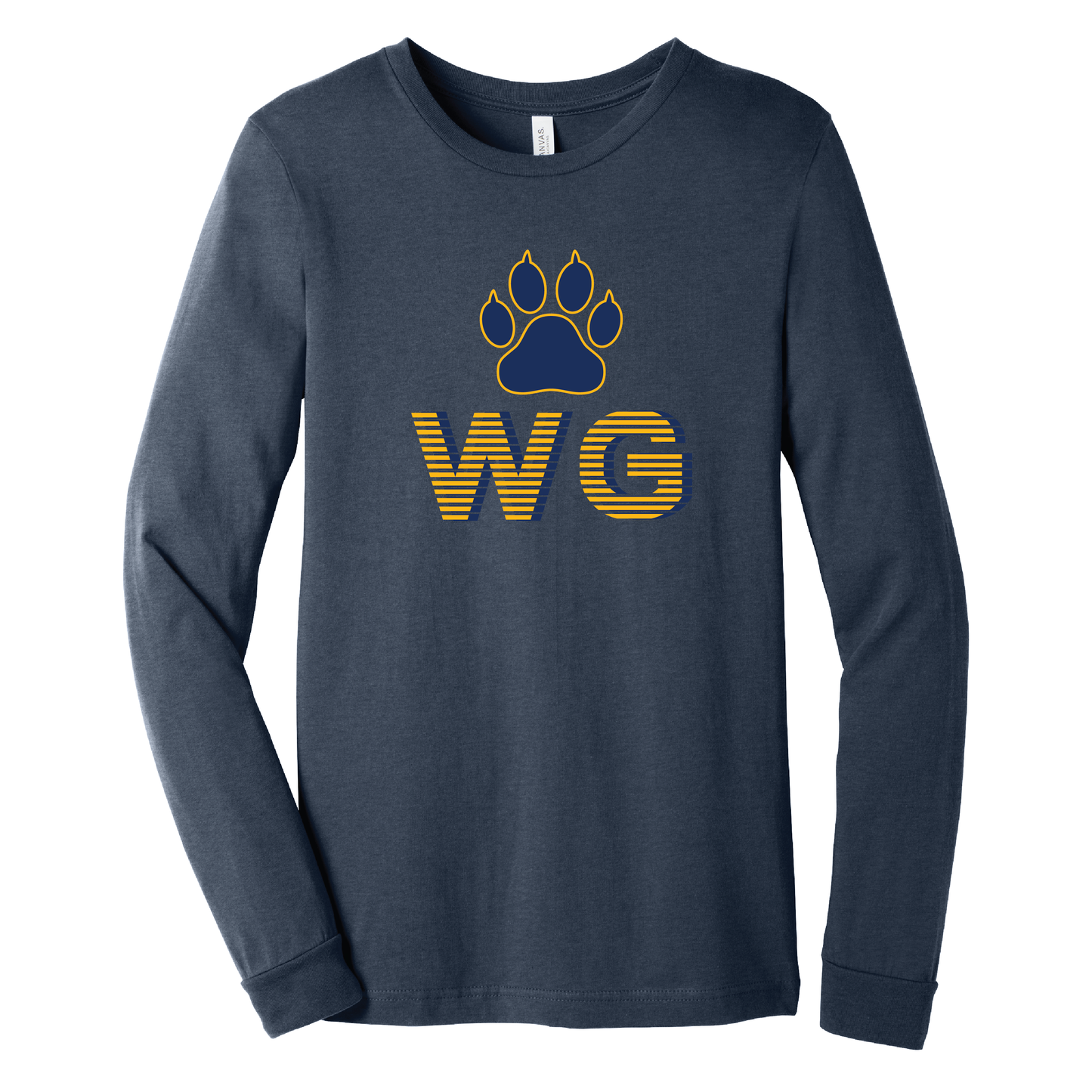 West Genesee Wildcats "Stacked Paw" Long Sleeve T-Shirt