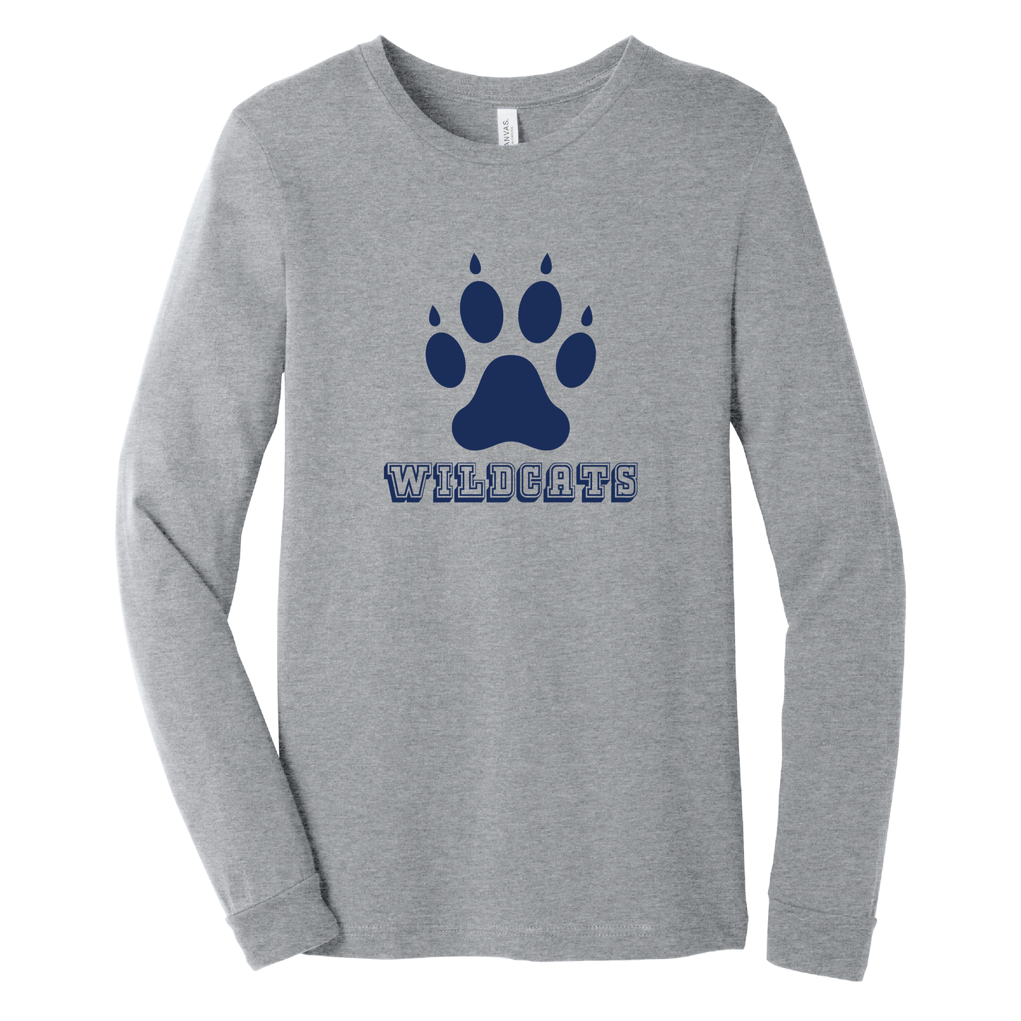 West Genesee Wildcats Paw Print Long Sleeve T-Shirt