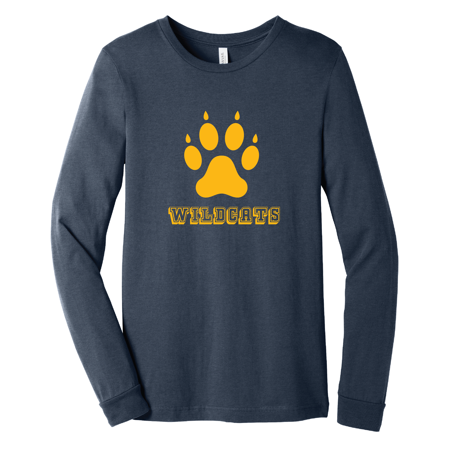 West Genesee Wildcats Paw Print Long Sleeve T-Shirt