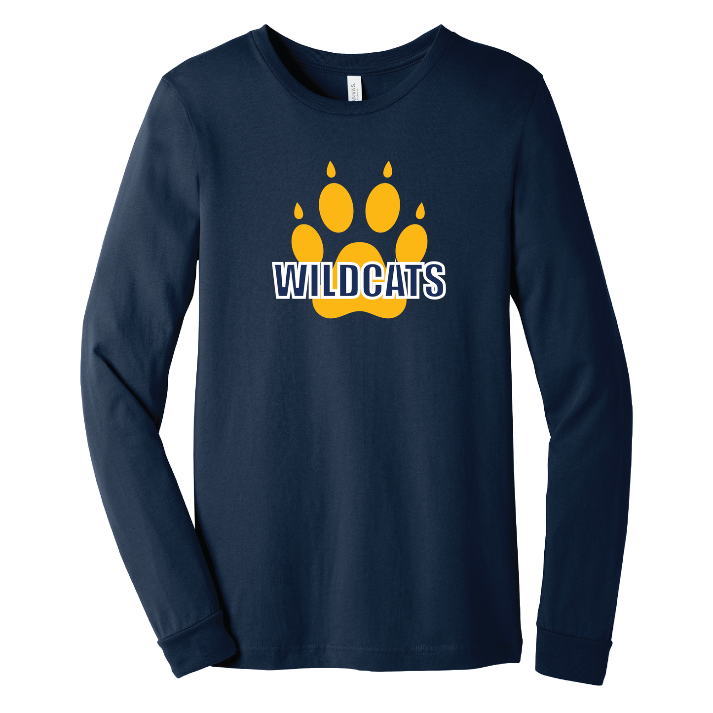 West Genesee Wildcats Large Paw Long Sleeve T-Shirt