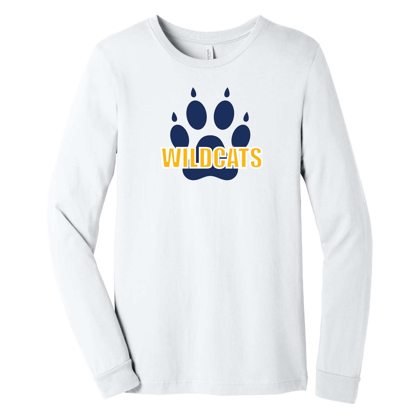 West Genesee Wildcats Large Paw Long Sleeve T-Shirt