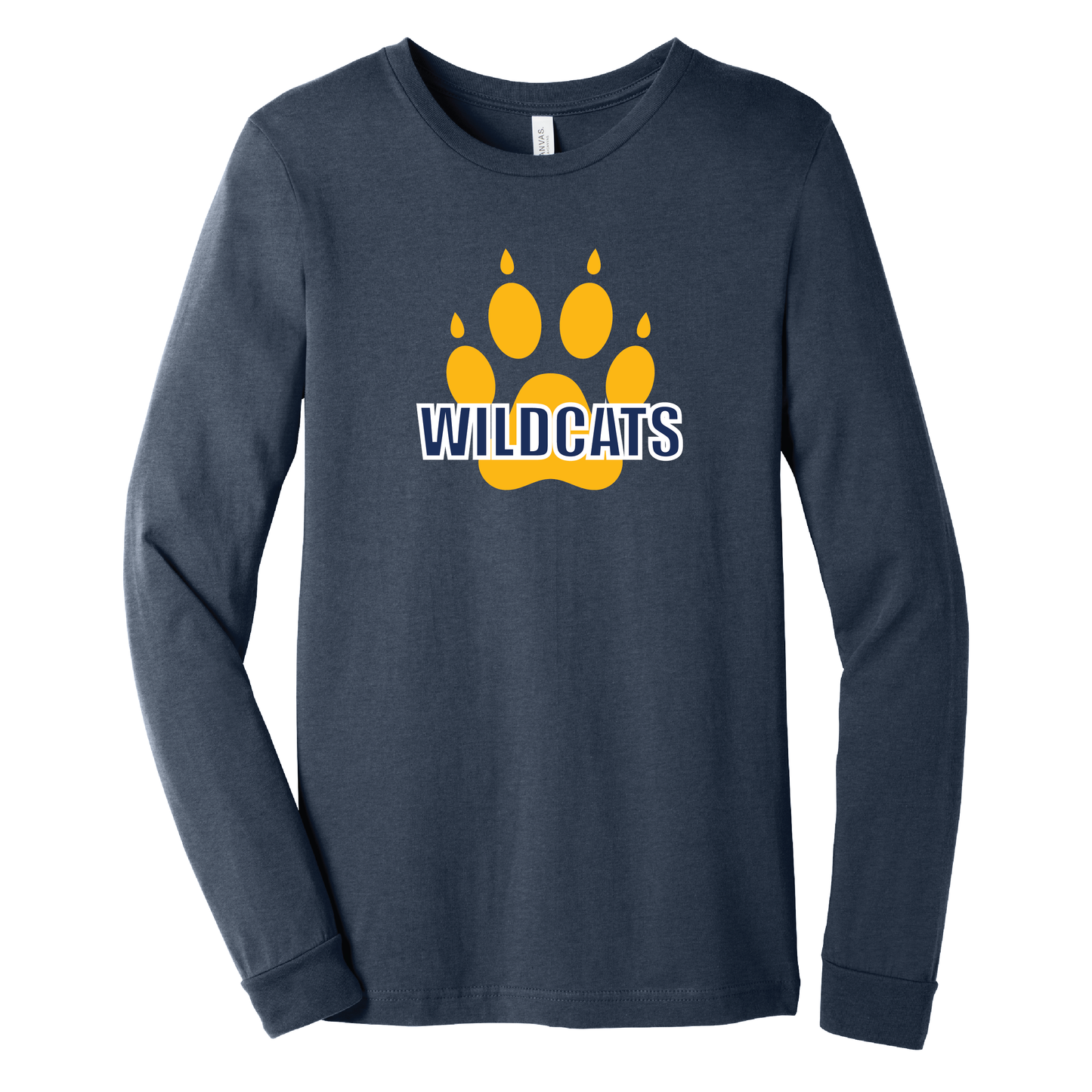 West Genesee Wildcats Large Paw Long Sleeve T-Shirt