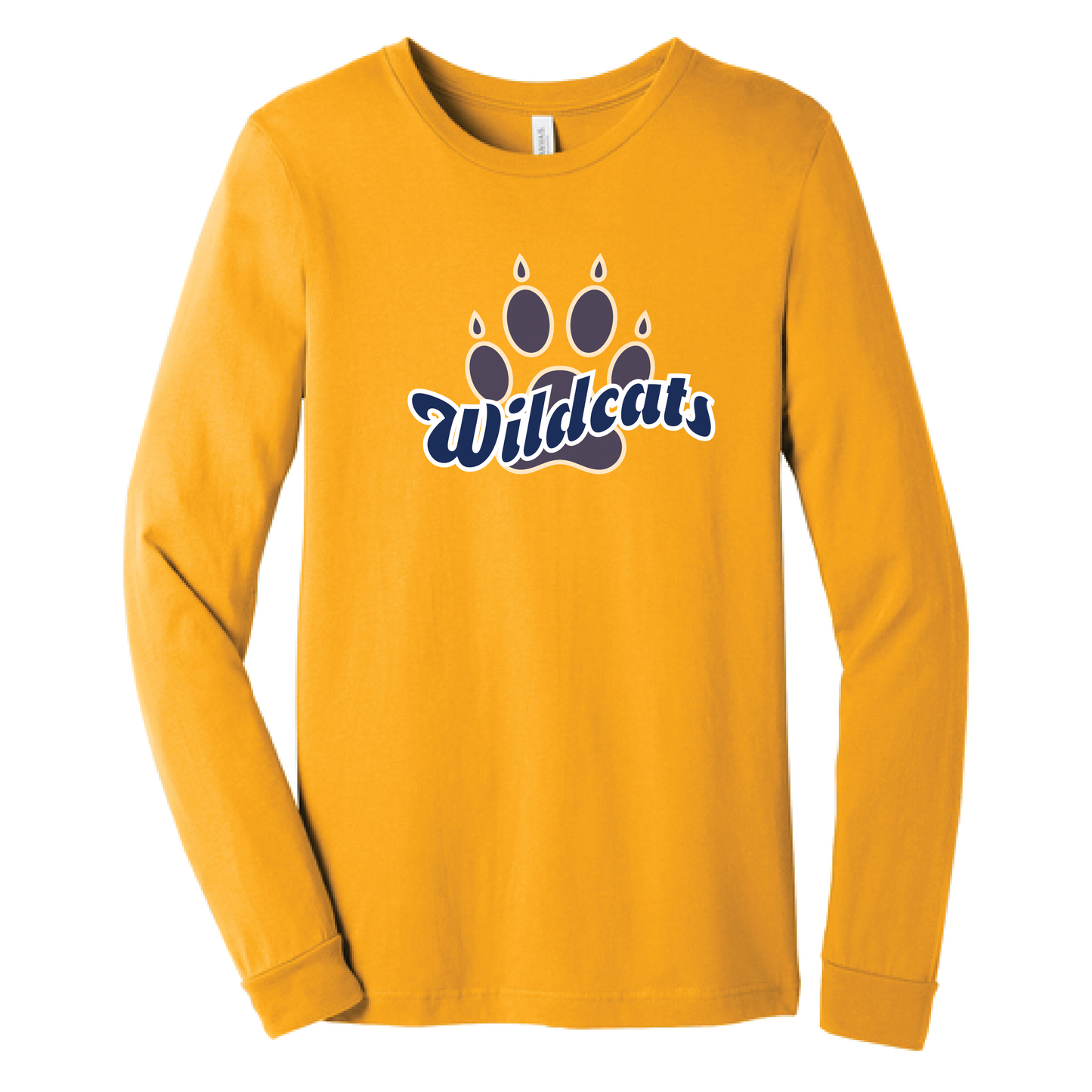 West Genesee Wildcats Script Paw Long Sleeve T-Shirt