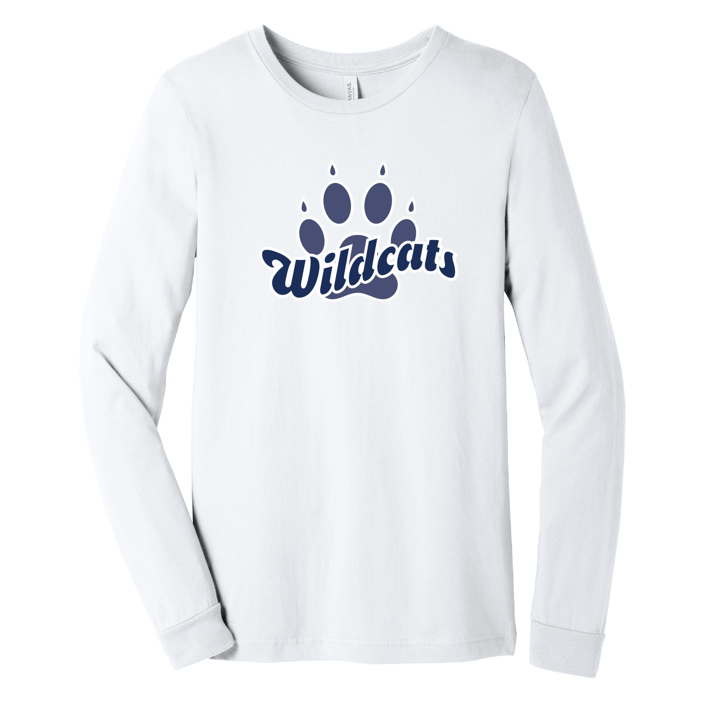 West Genesee Wildcats Script Paw Long Sleeve T-Shirt