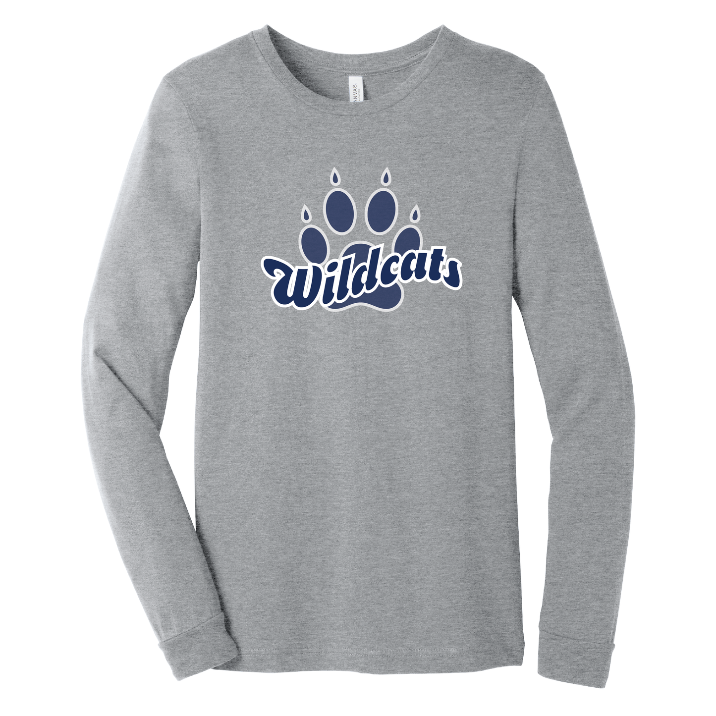 West Genesee Wildcats Script Paw Long Sleeve T-Shirt