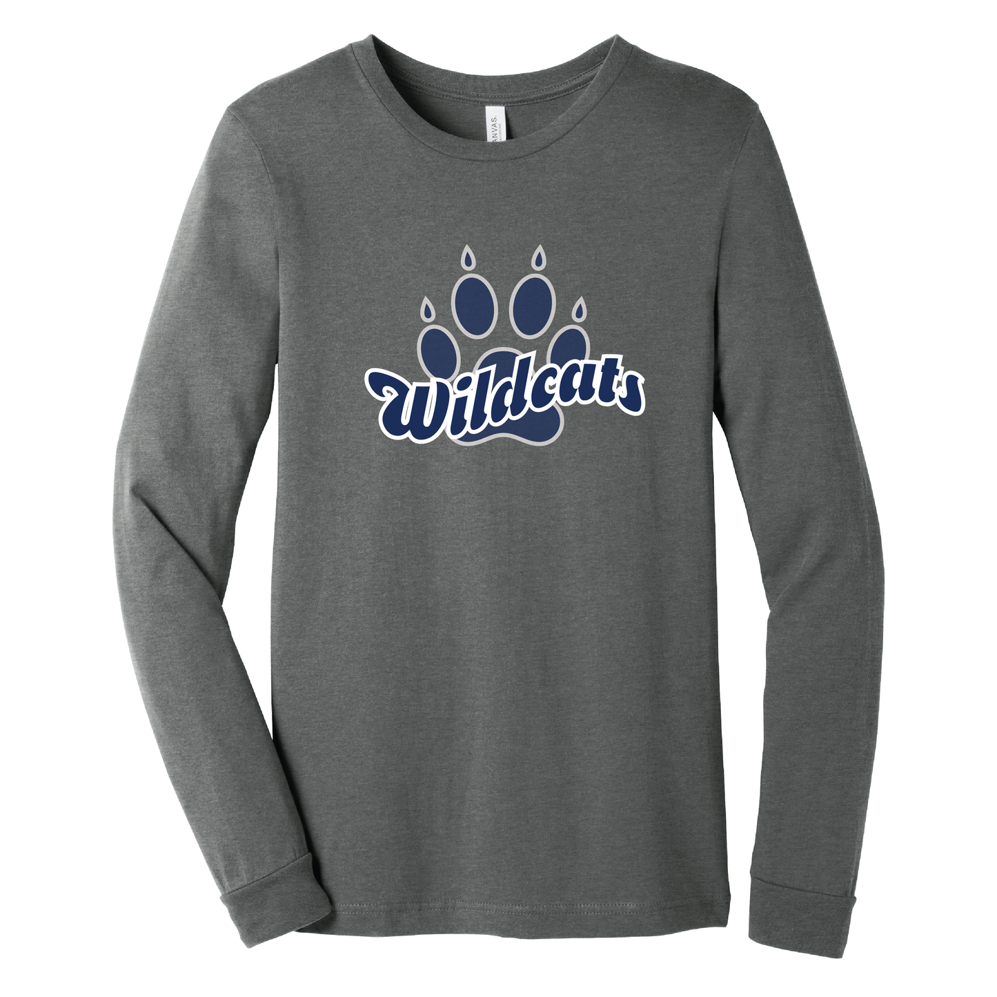 West Genesee Wildcats Script Paw Long Sleeve T-Shirt