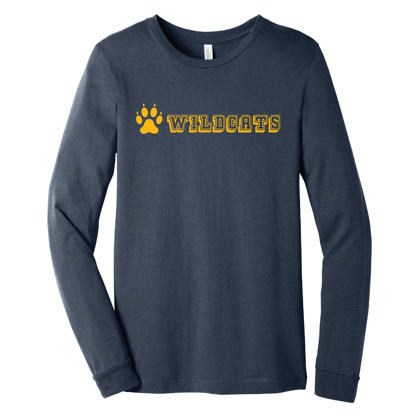 West Genesee Wildcats Collegiate Paw Long Sleeve T-Shirt