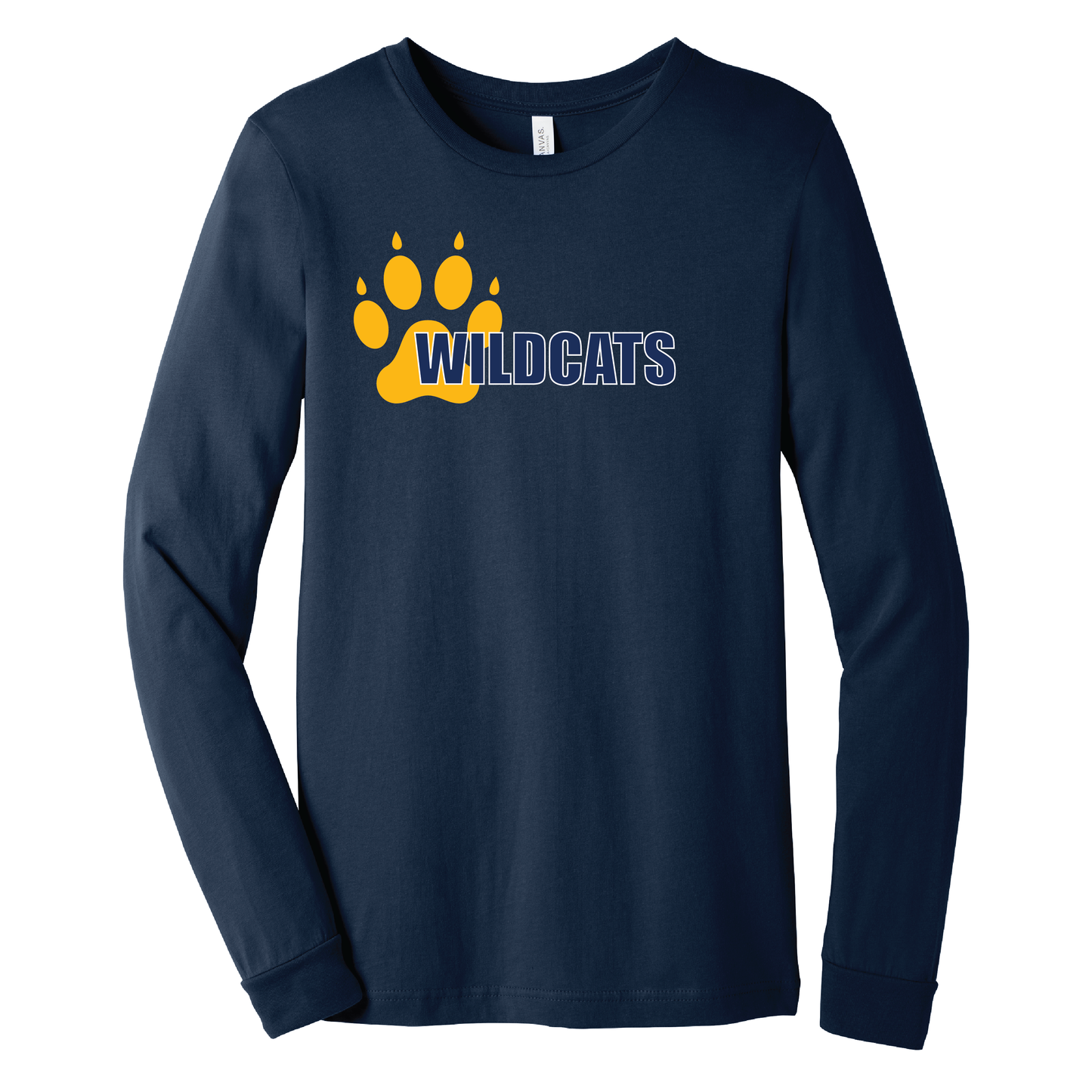 West Genesee Wildcats Offset Paw Long Sleeve T-Shirt