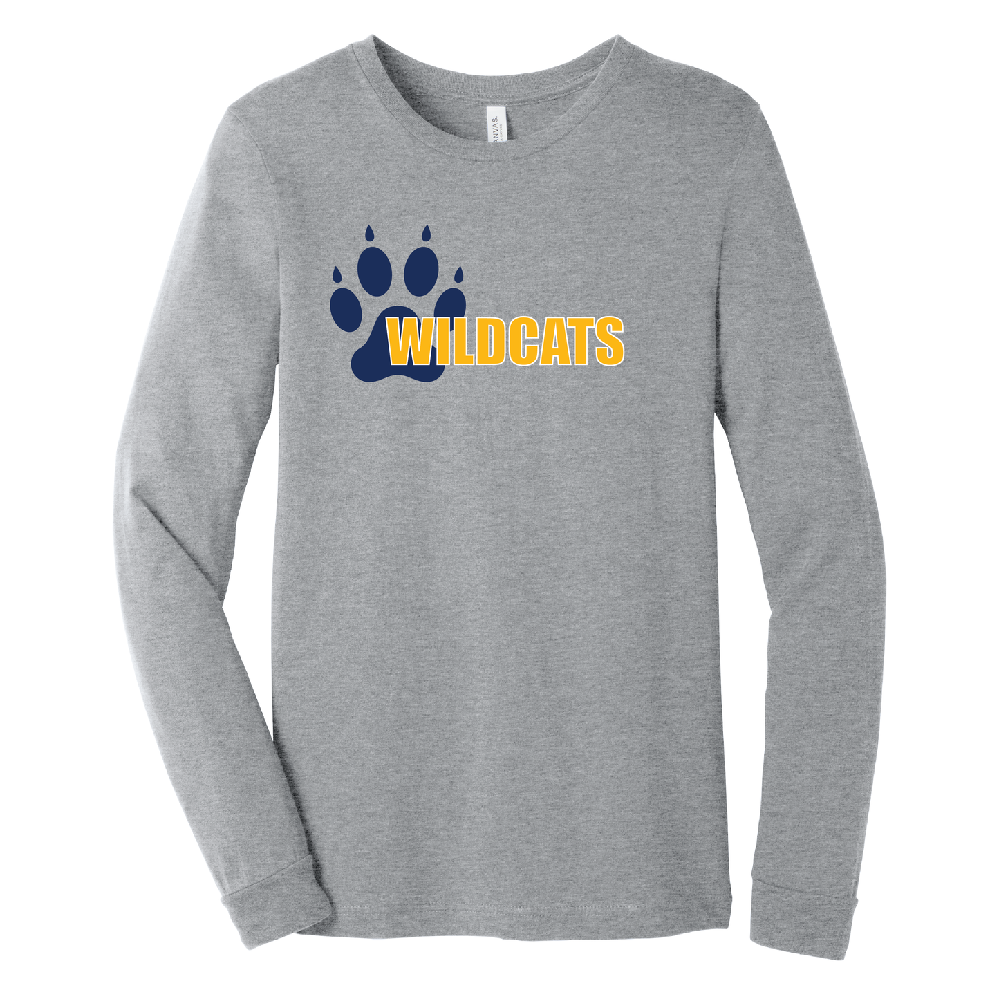 West Genesee Wildcats Offset Paw Long Sleeve T-Shirt
