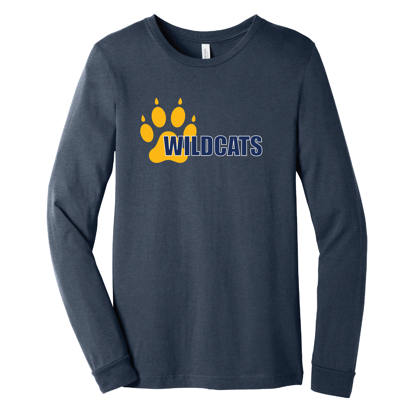 West Genesee Wildcats Offset Paw Long Sleeve T-Shirt