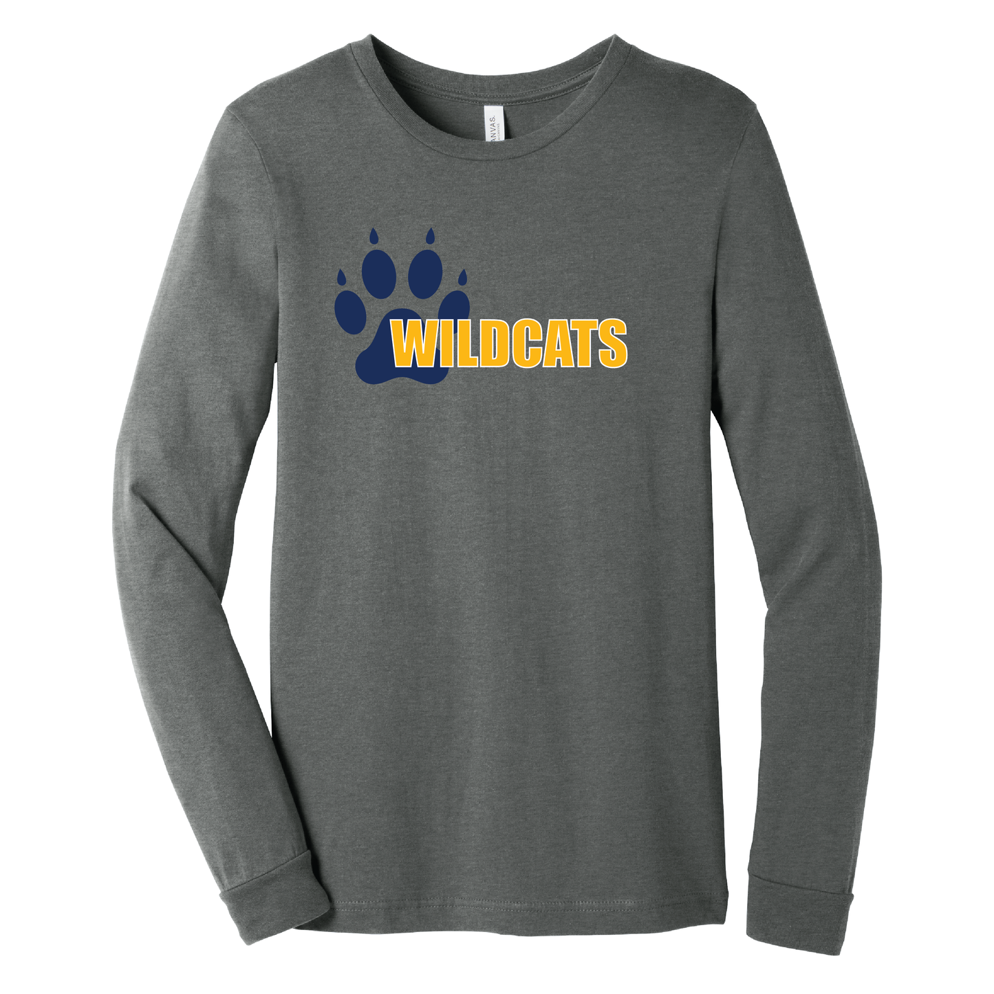 West Genesee Wildcats Offset Paw Long Sleeve T-Shirt