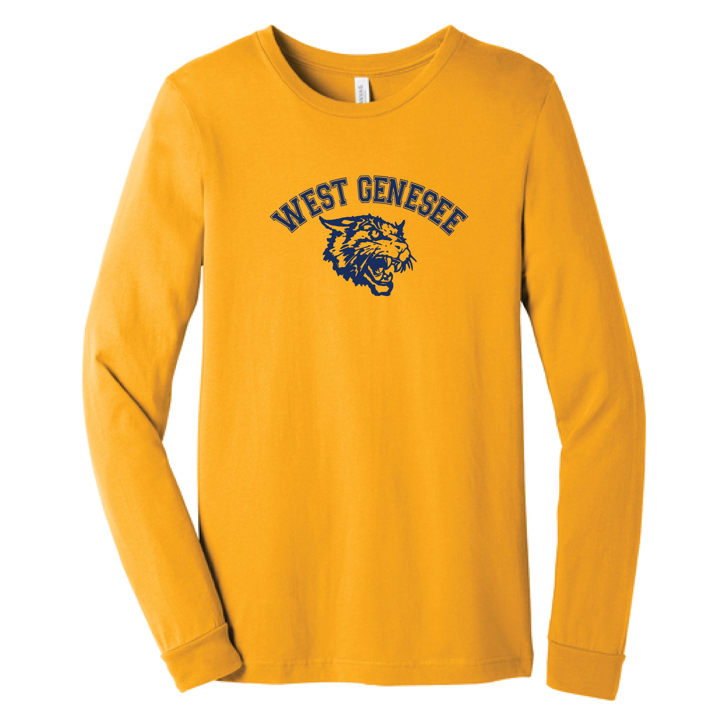 West Genesee Wildcats Arch Logo Mascot Long Sleeve T-Shirt