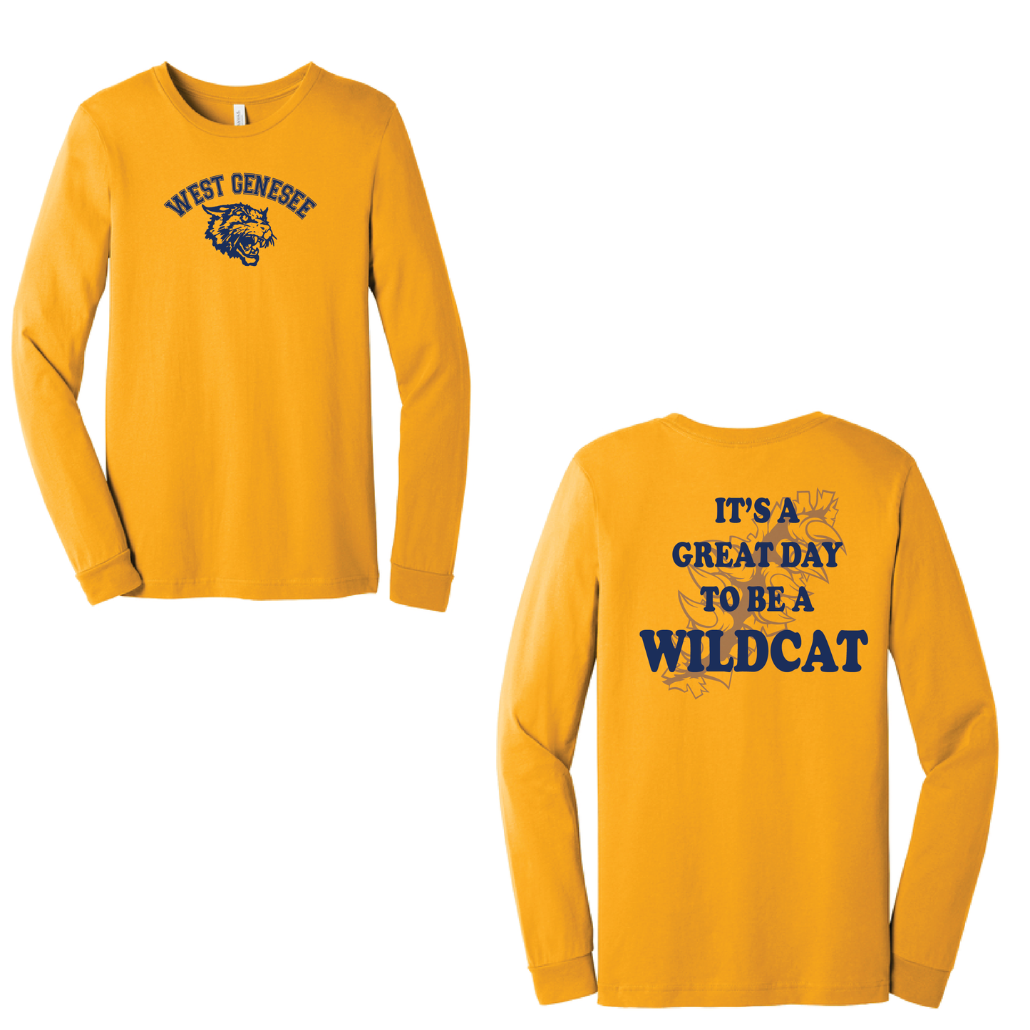 West Genesee Wildcats Arch Logo "Great Day Claw Tear" Long Sleeve T-Shirt