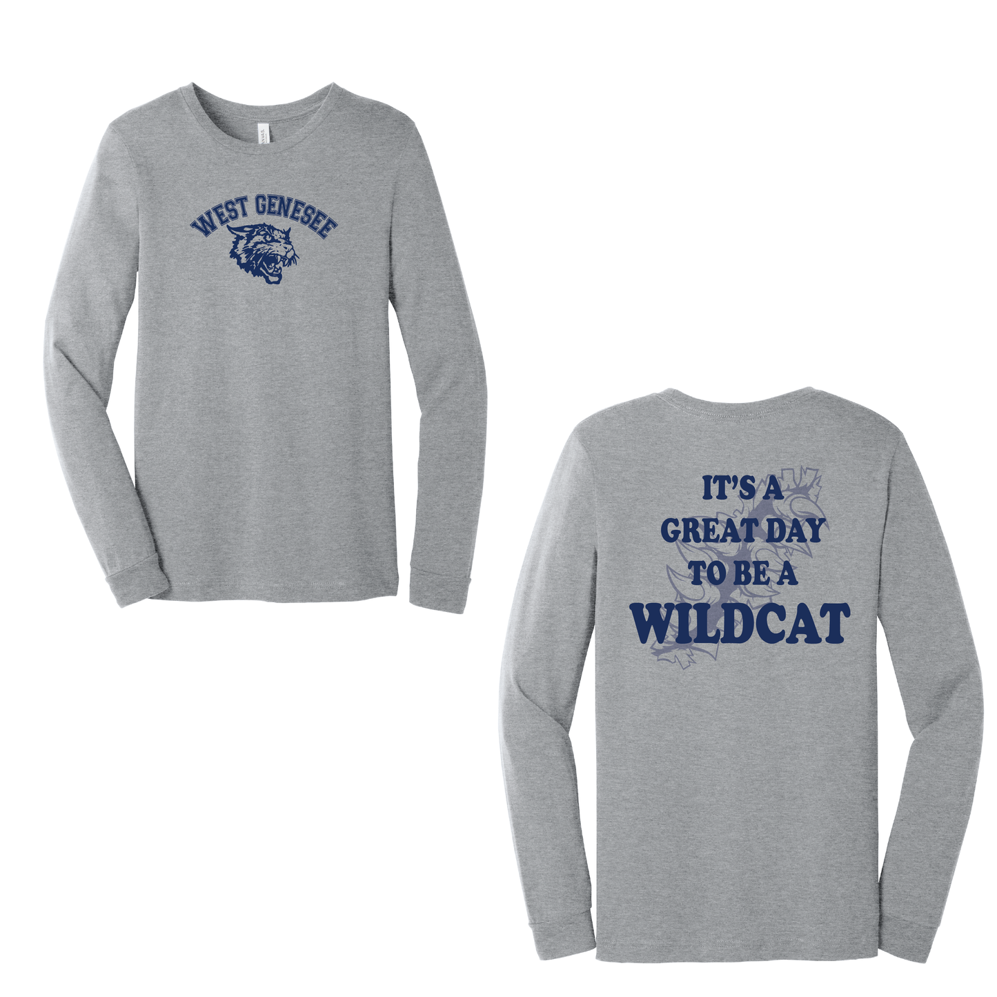 West Genesee Wildcats Arch Logo "Great Day Claw Tear" Long Sleeve T-Shirt
