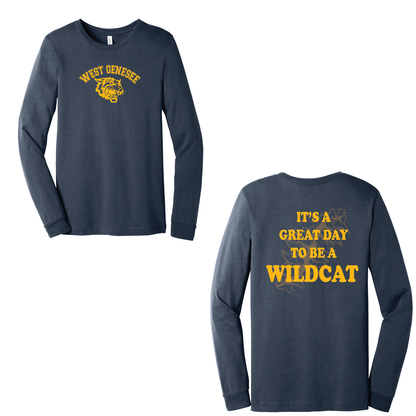 West Genesee Wildcats Arch Logo "Great Day Claw Tear" Long Sleeve T-Shirt