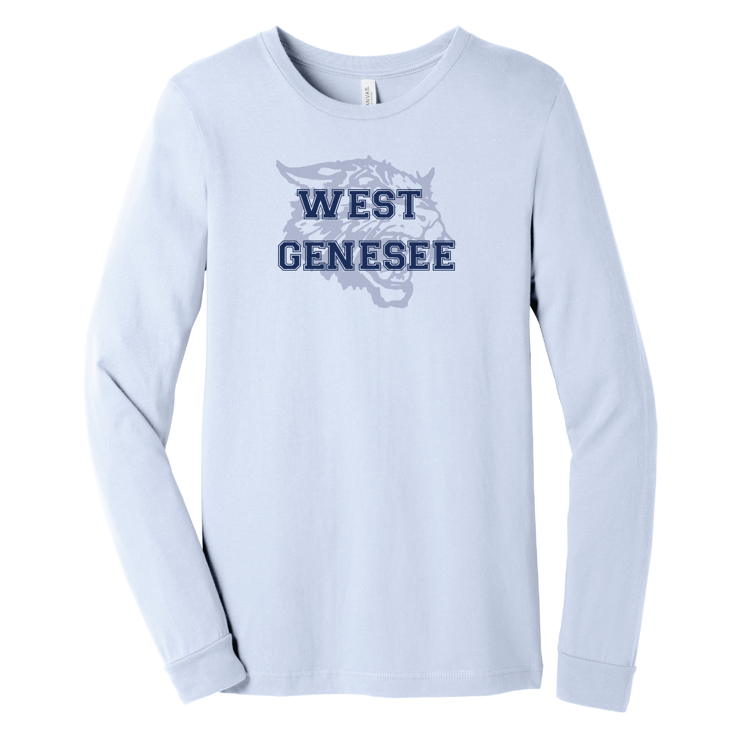 West Genesee Wildcats Shadow Mascot Long Sleeve T-Shirt