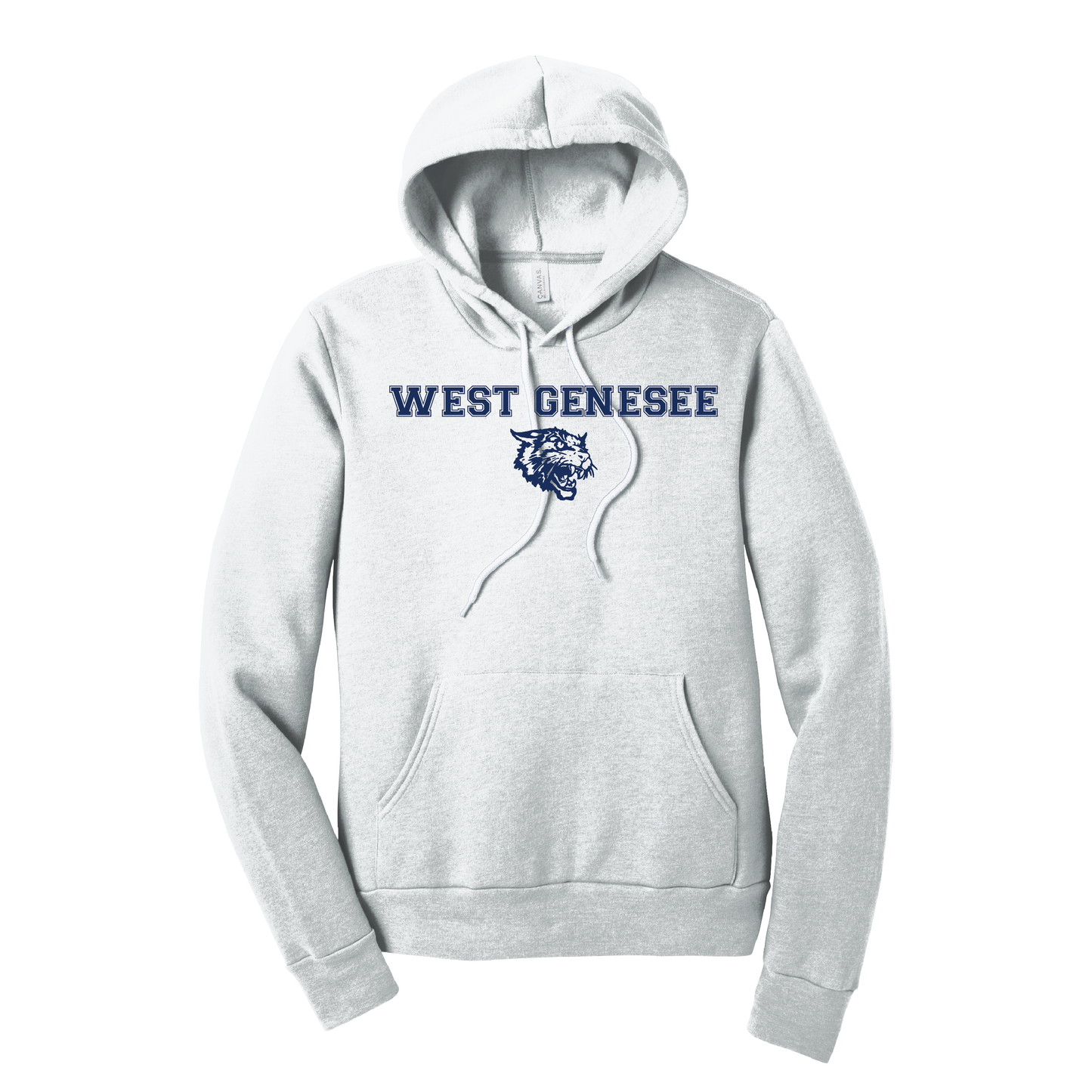 West Genesee Wildcats Text & Mascot Logo Hoodie