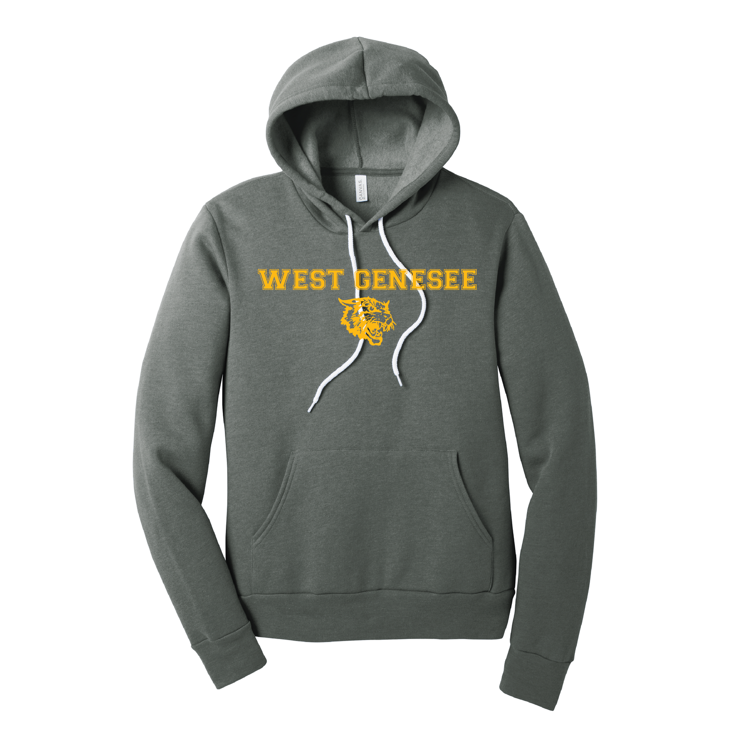 West Genesee Wildcats Text & Mascot Logo Hoodie