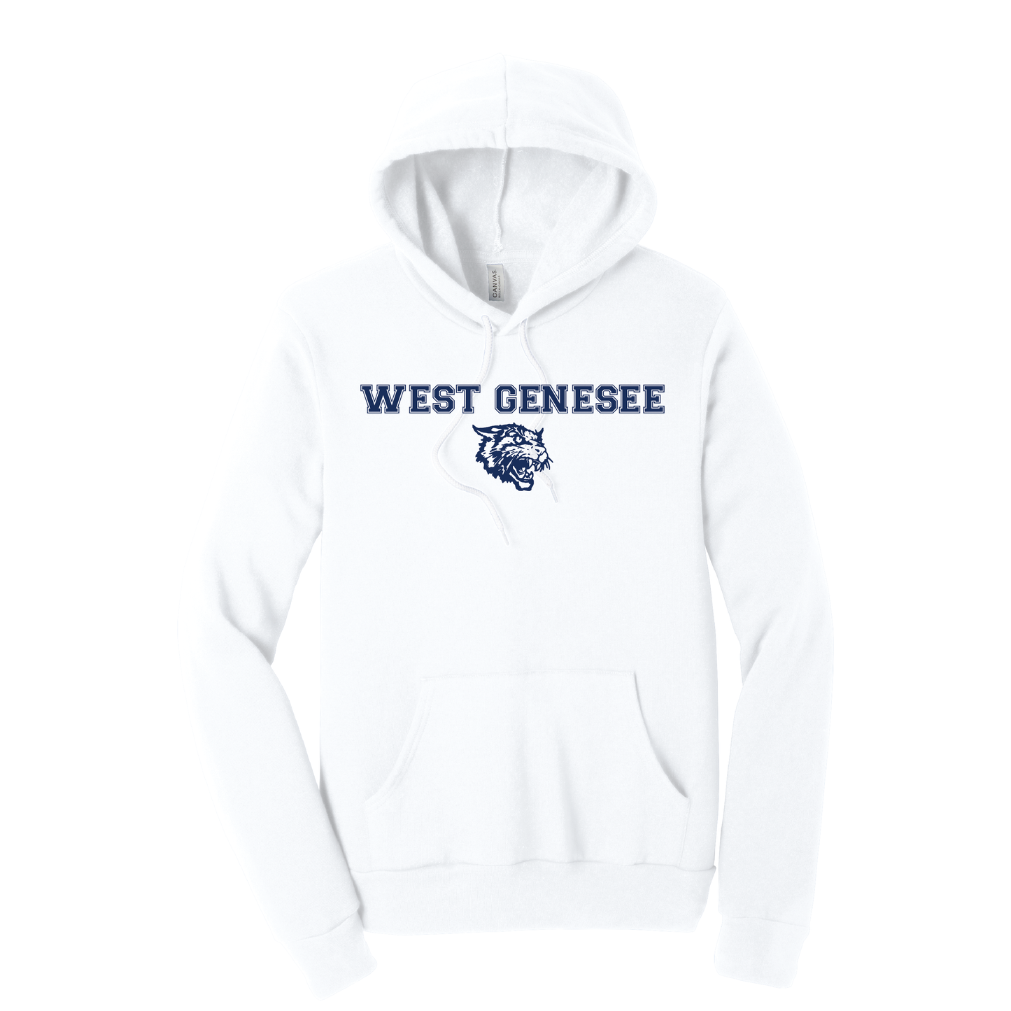 West Genesee Wildcats Text & Mascot Logo Hoodie