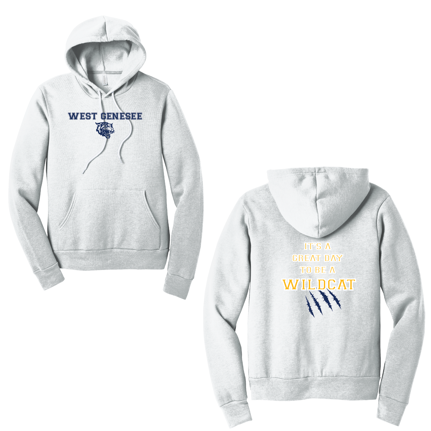 West Genesee Wildcats Claw Mark "Great Day" Hoodie